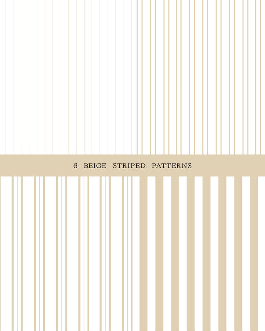 6 Beige Striped Patterns