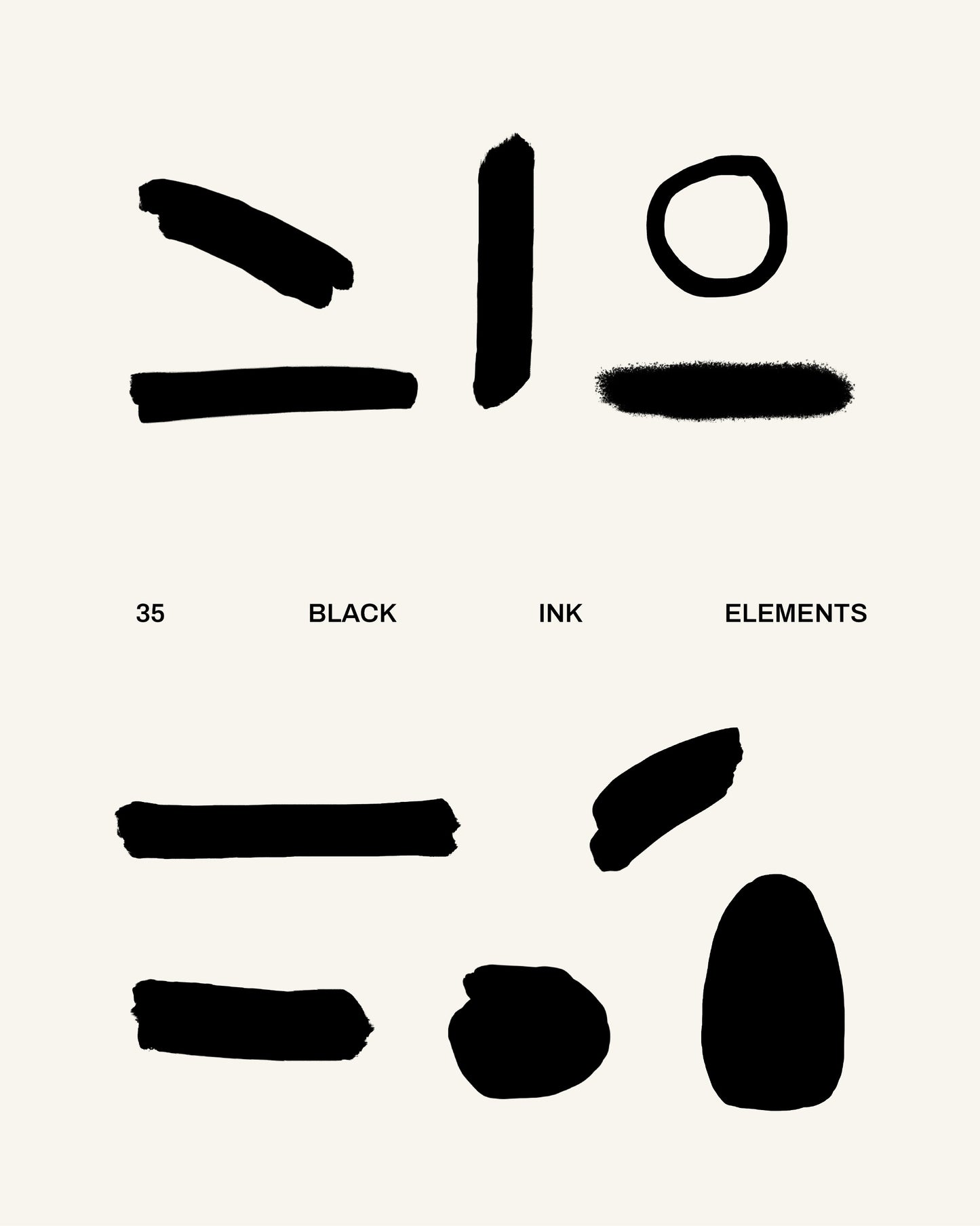 35 black ink elements