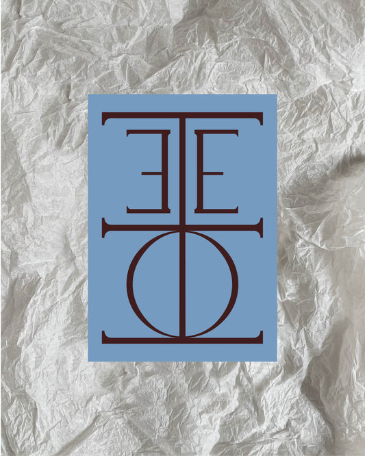 A6 HELLO Typographic Flyer with Image Box