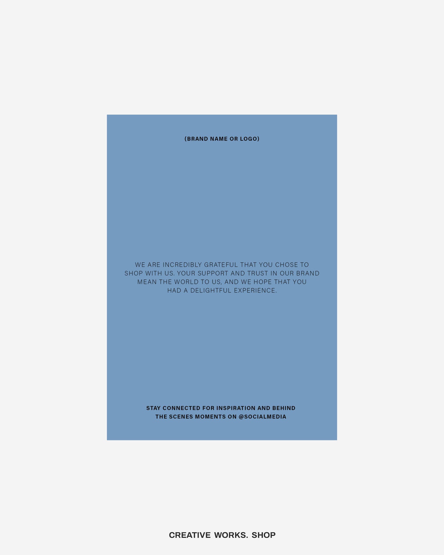 A6 HELLO Typographic Flyer with Image Box