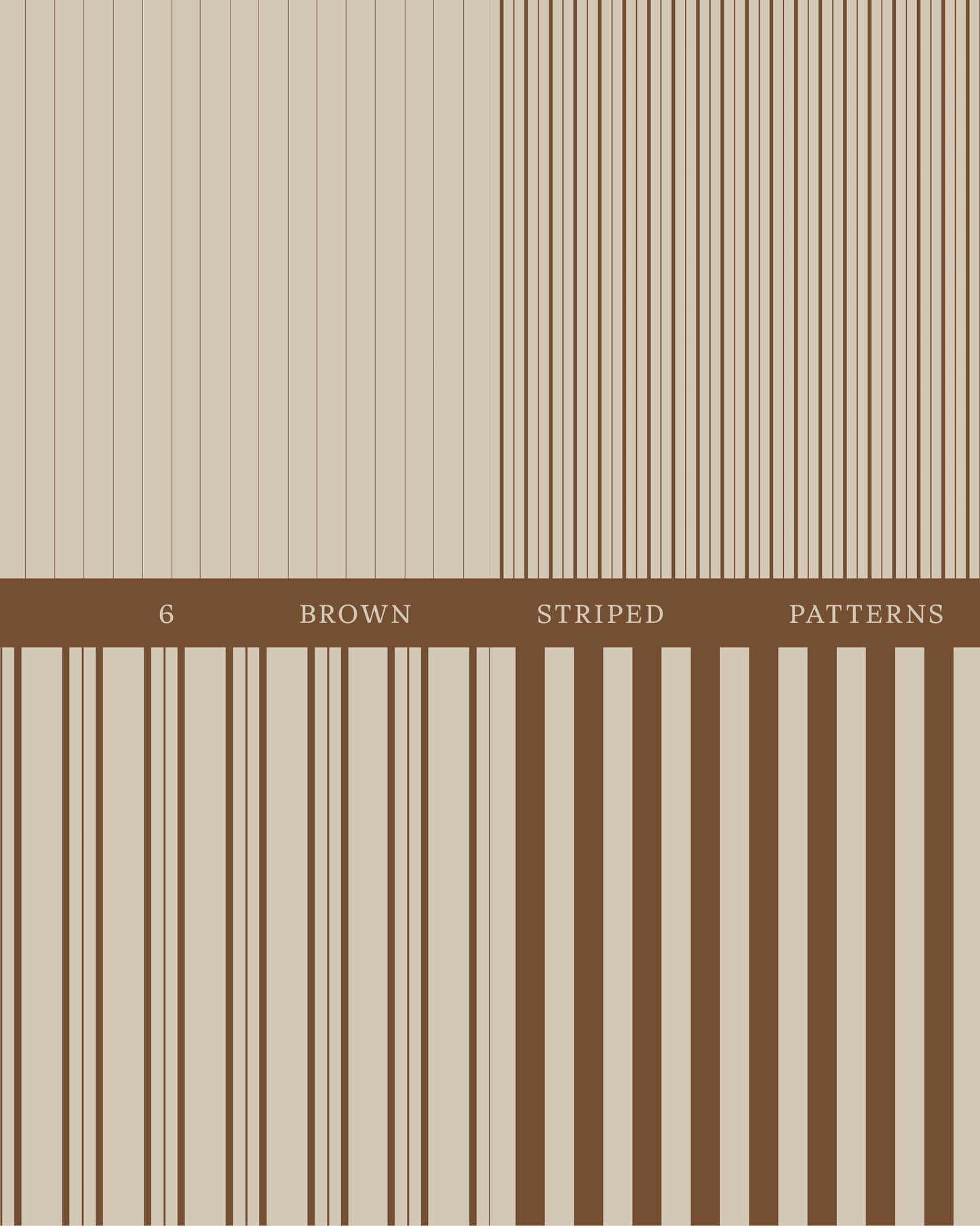 6 Brown Striped Patterns