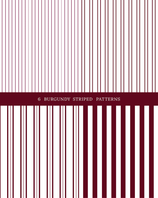 6 Burgundy Striped Patterns