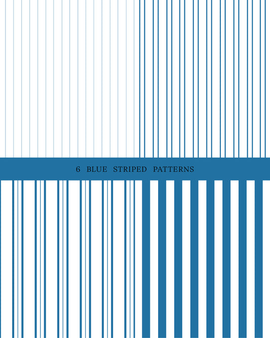 6 Blue Striped Patterns