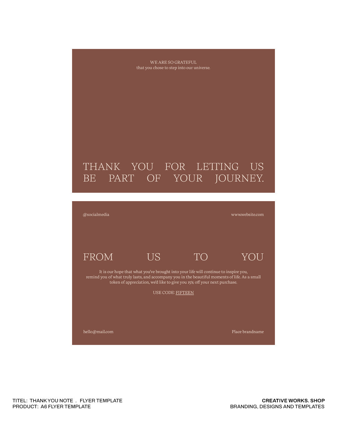 THANK YOU NOTE  / A6 Flyer Template
