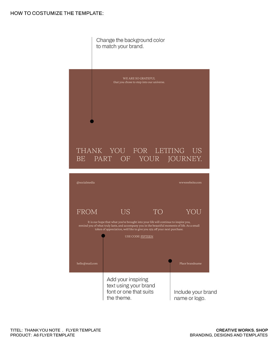 THANK YOU NOTE  / A6 Flyer Template