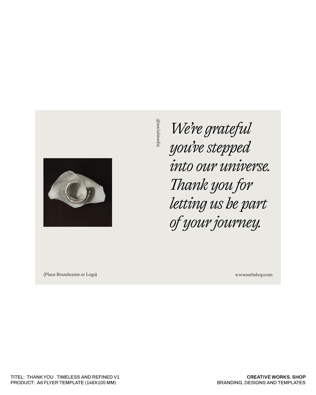 Thank you . Timeless and refined V1 . 4 pages . A6 Flyer Template