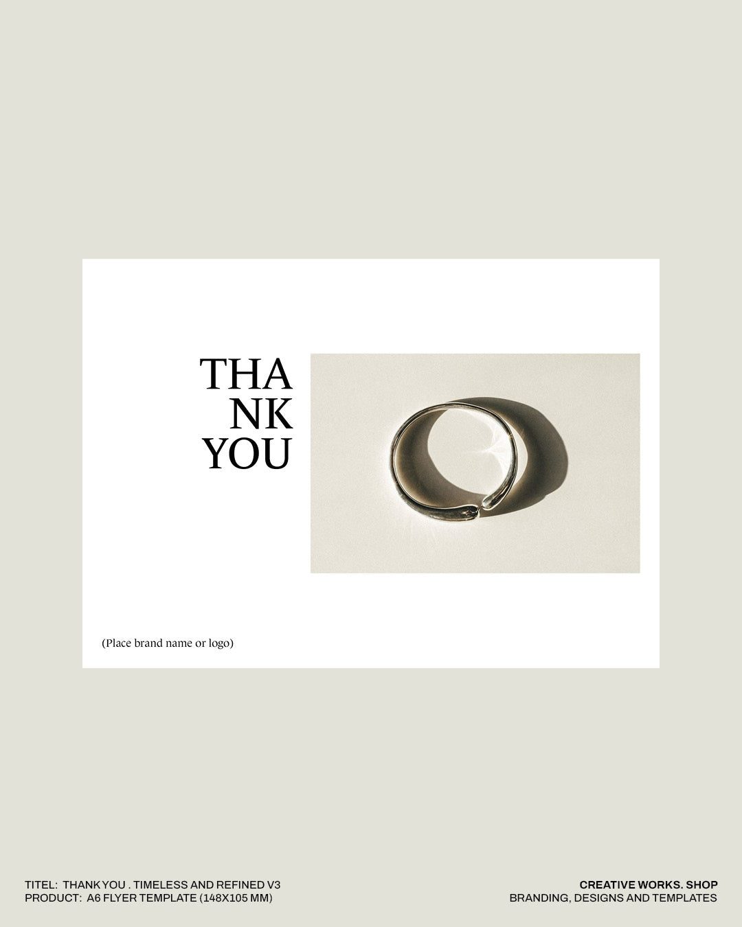 Thank you . Timeless and refined V3 . A6 Flyer Template