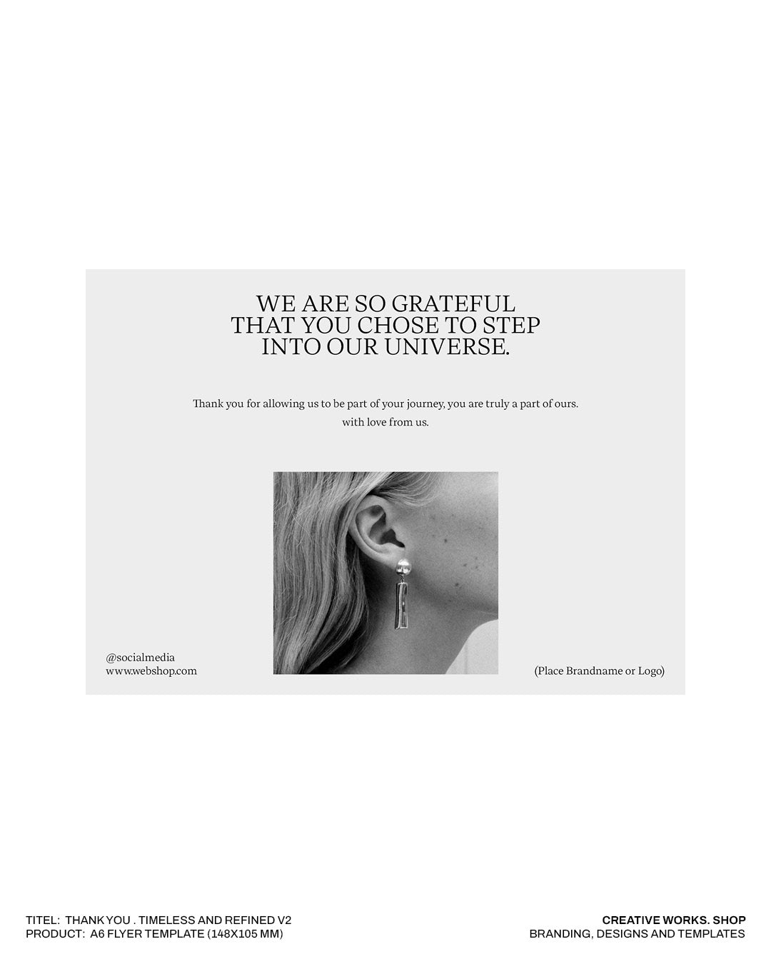 Thank you . Timeless and refined V2 . 3 Pages . A6 Flyer Template