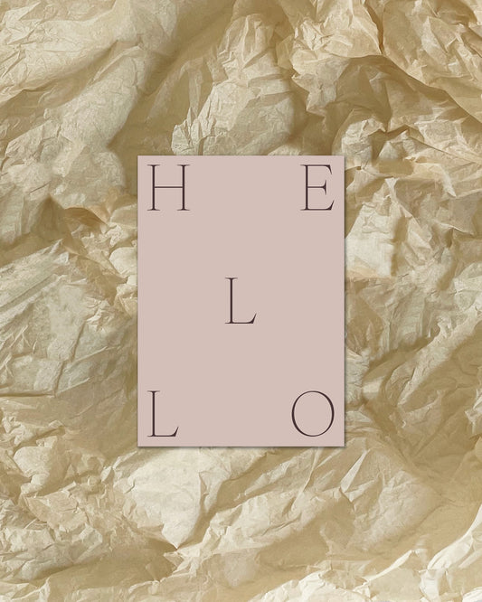 Hello . Composed Letters . A6 Flyer Template