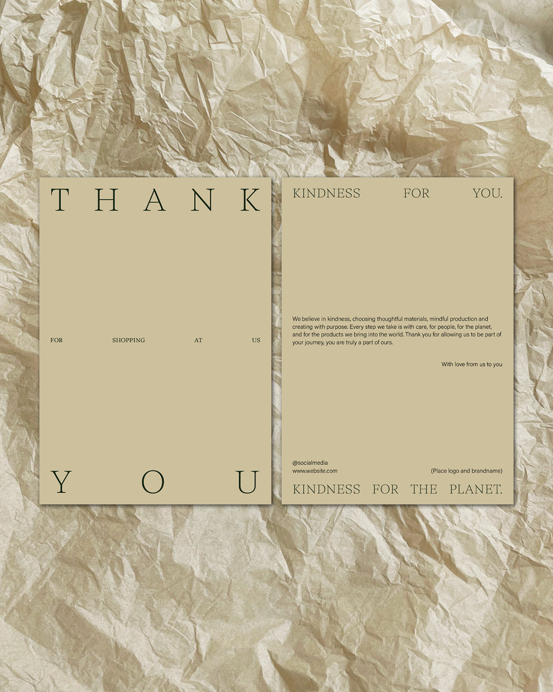 THANK YOU .Top and Bottom . A6 Flyer Template
