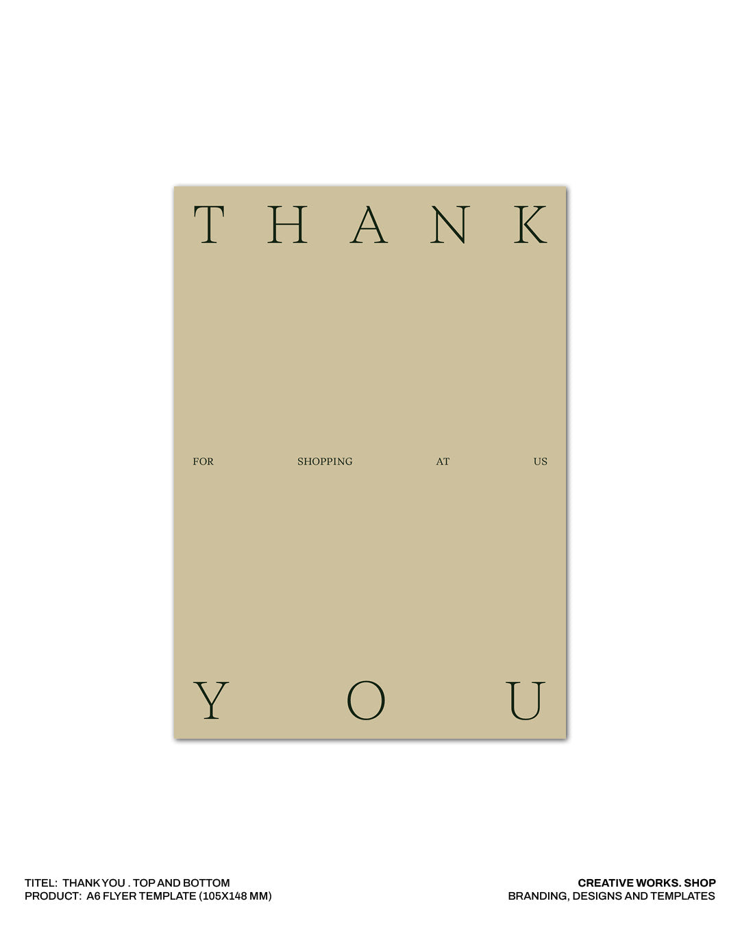 THANK YOU .Top and Bottom . A6 Flyer Template
