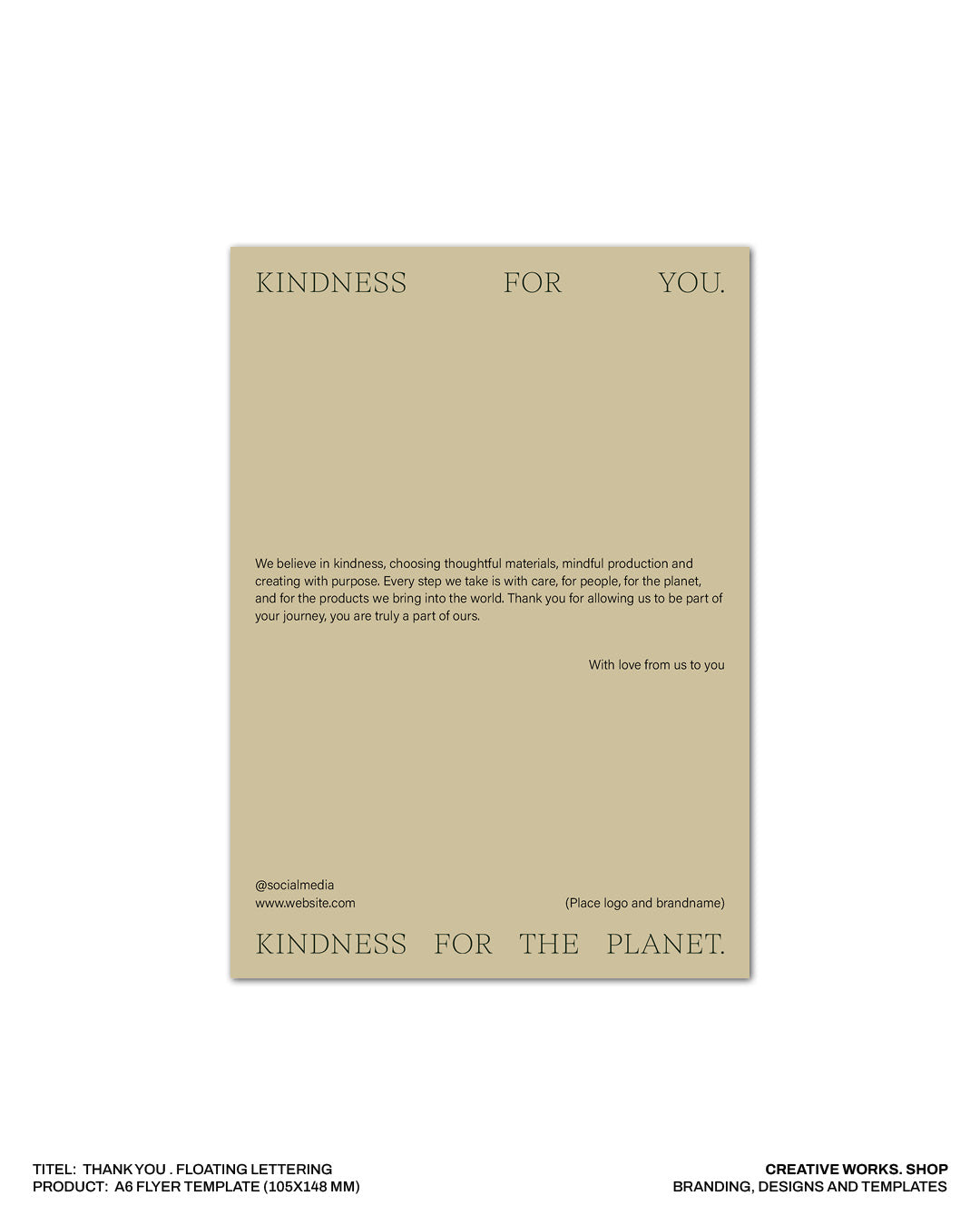 THANK YOU .Top and Bottom . A6 Flyer Template