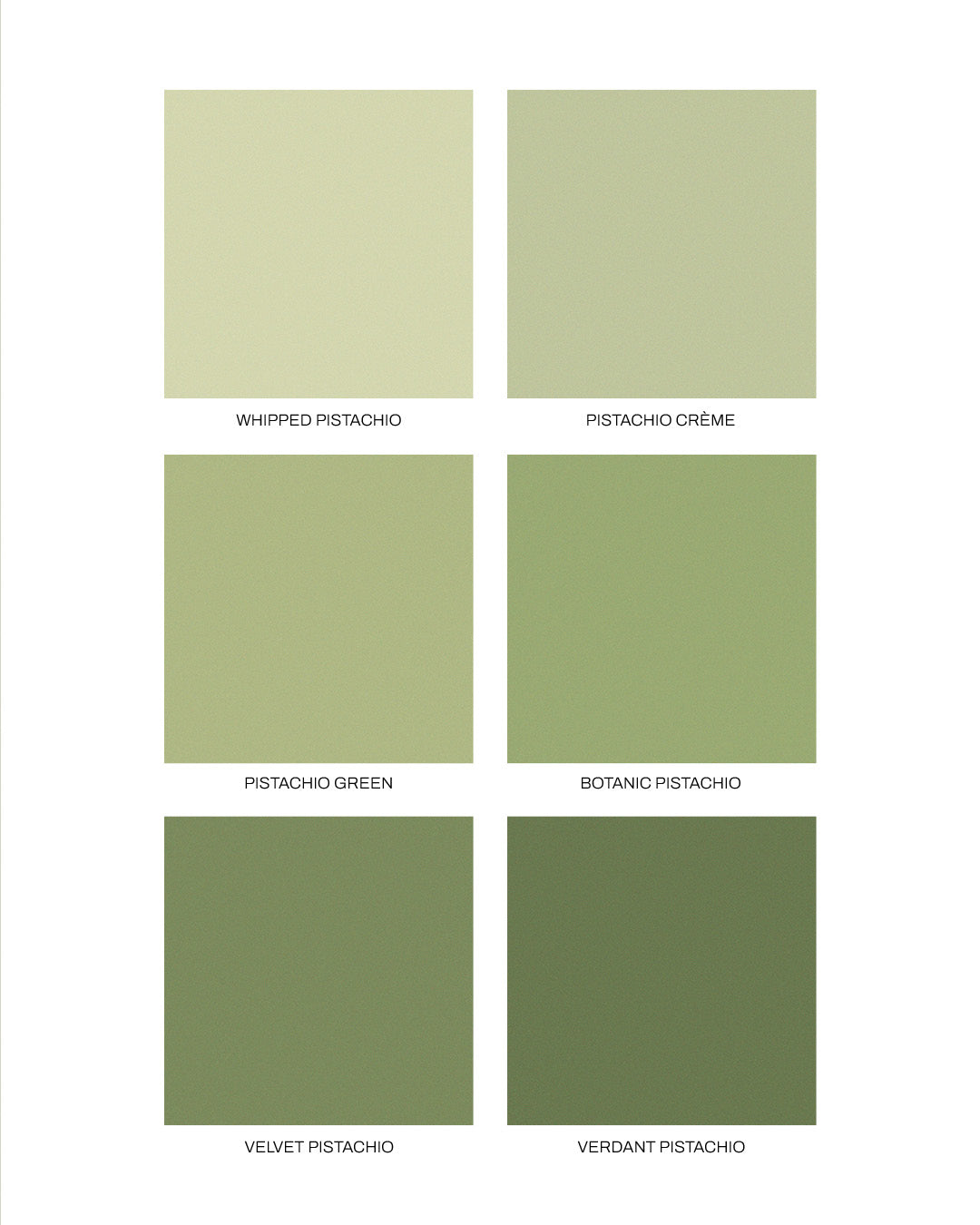 6 Pistachio Green Shades Grain Background