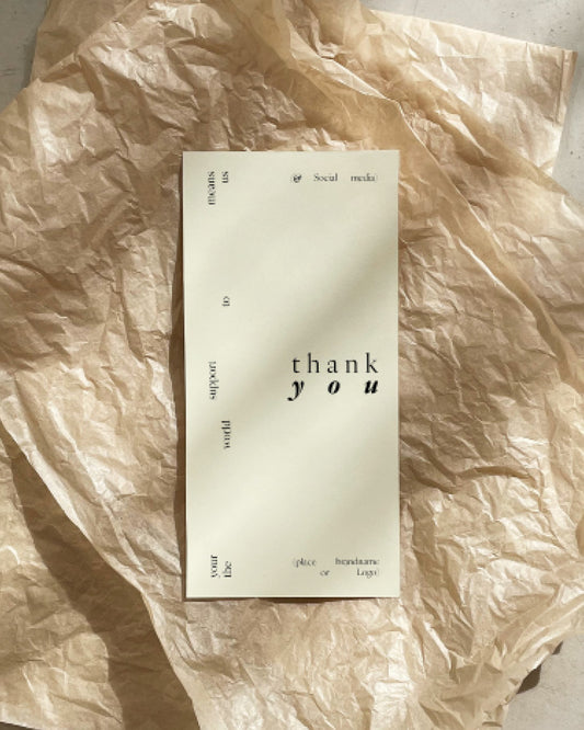 Thank You – Spaced Typography with Image – 100 x 210 mm Flyer Template