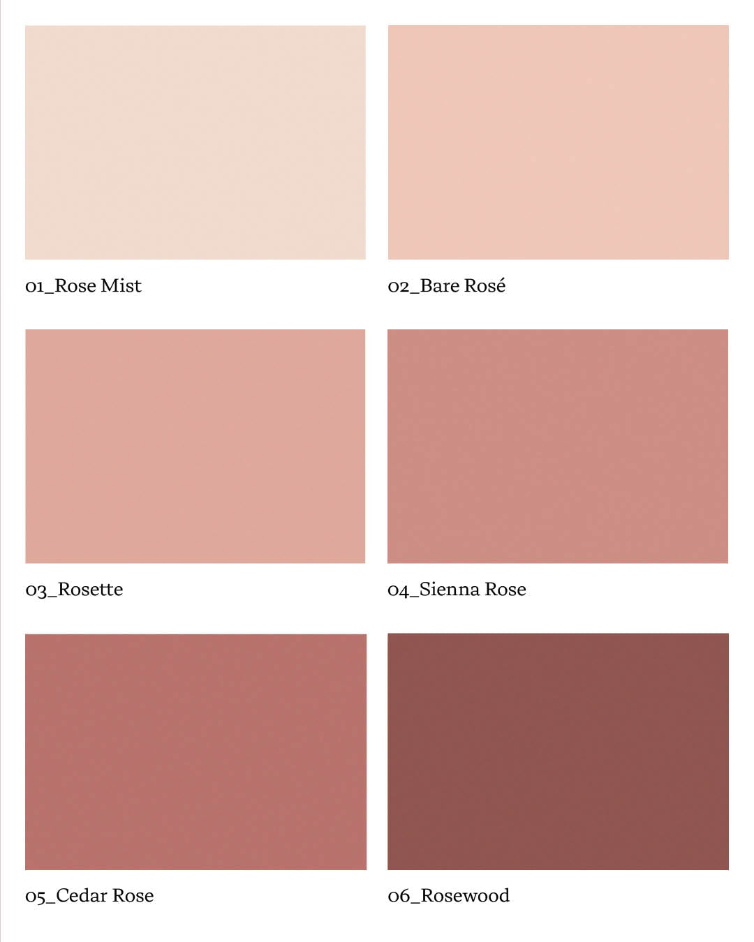 6 Nude Rose Shades - Grain Backgrounds