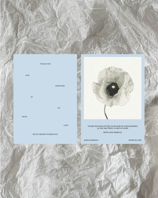 Thank you . Floating Lettering . 4 Pages .  A6 Flyer .