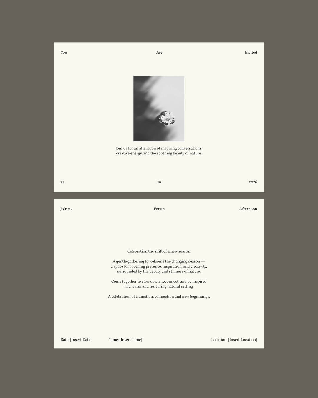 A6 Event Flyer - You are invited - Spaced + Image