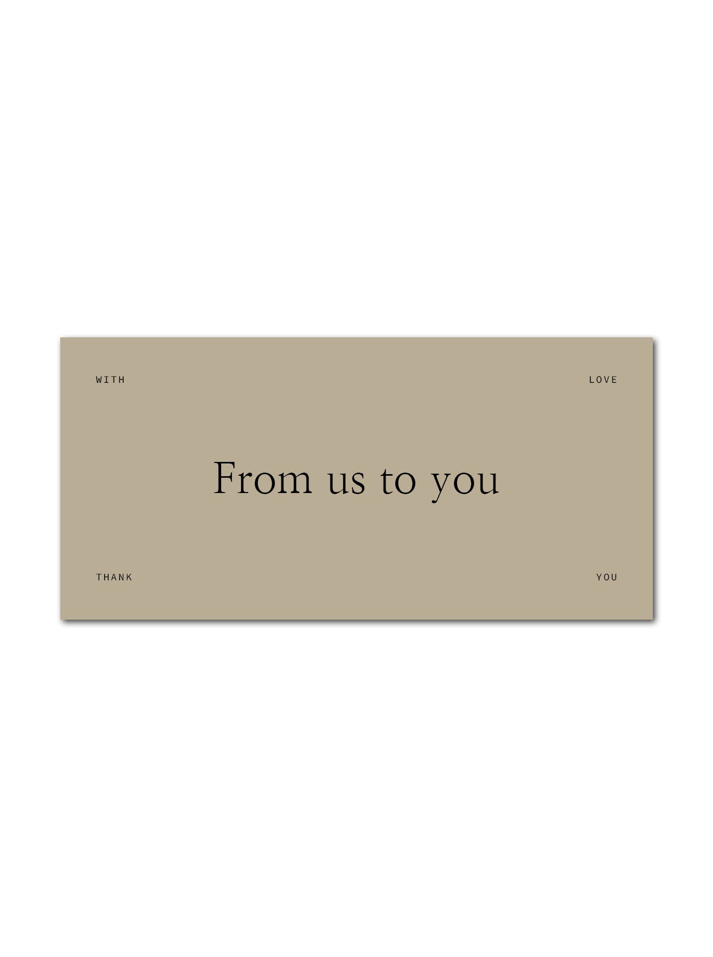 From Us to You Minimalistic Typography