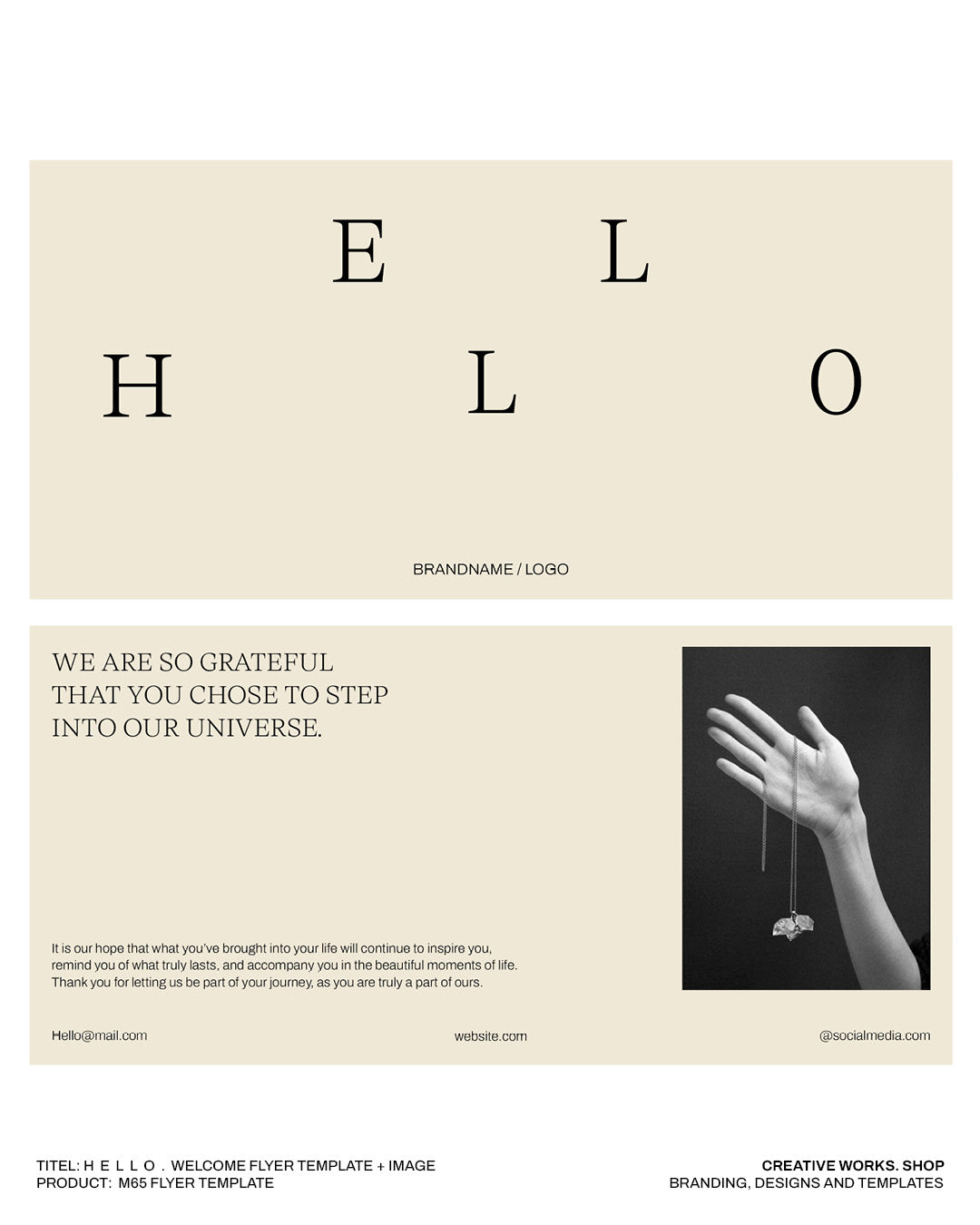 HELLO  .  Flyer Template + Image