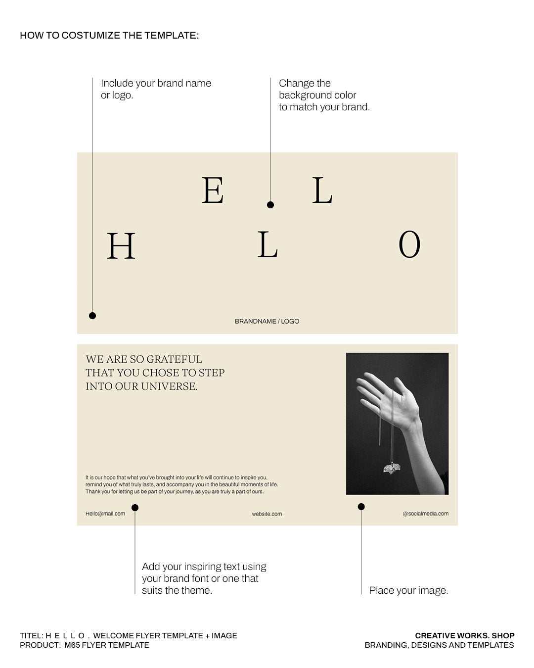 HELLO  .  Flyer Template + Image