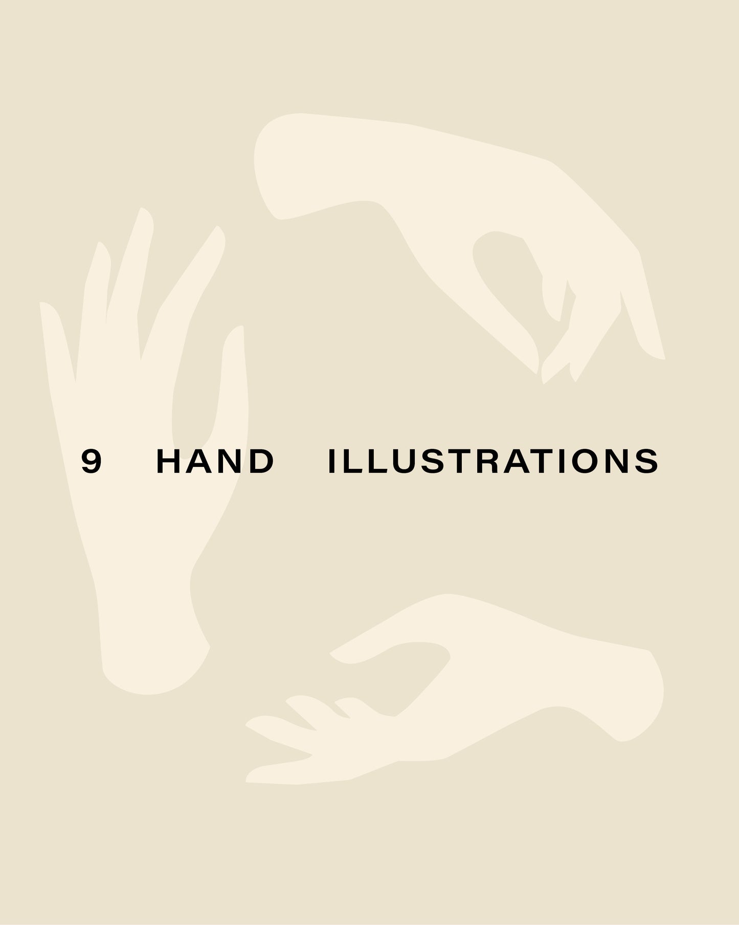 9 hand illustrations