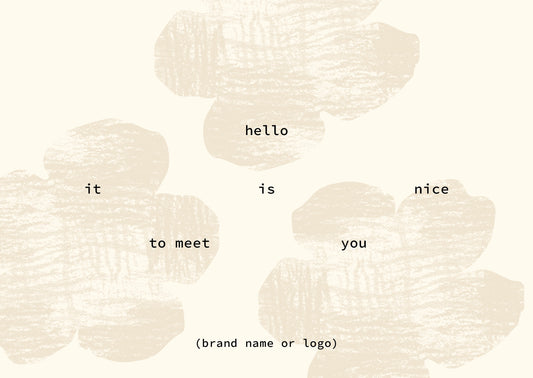 Hello / Scratched Flowers / A6 Flyer Template