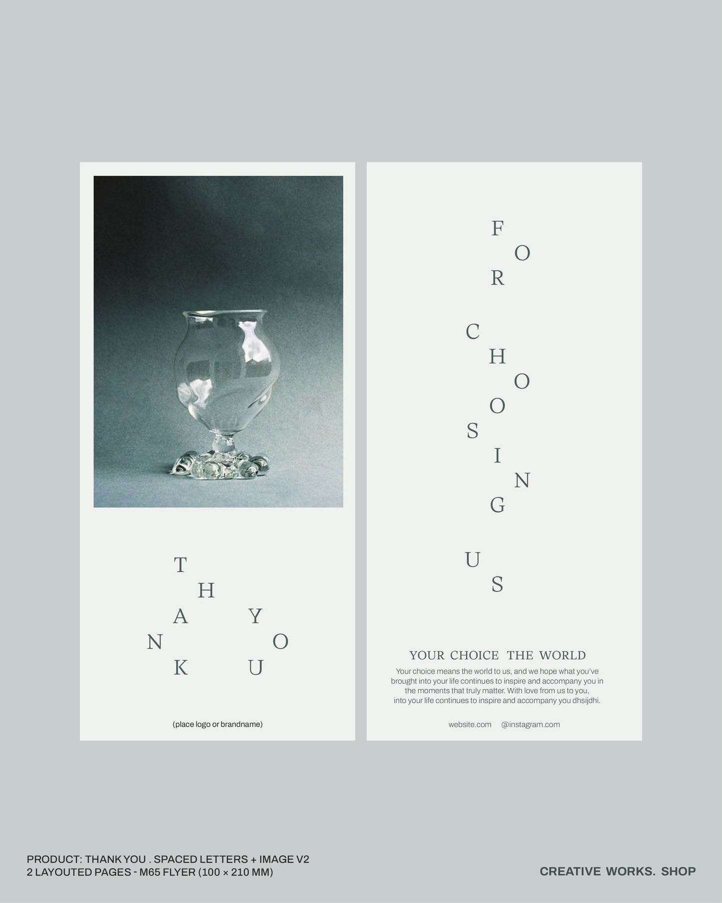 Thank you . Spaced letters + Image V2 . M65 Flyer Template