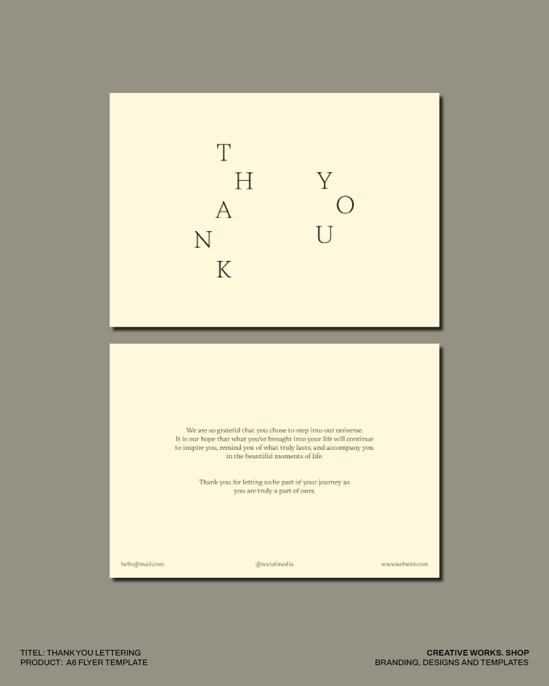 THANK YOU — A Lettering Composition