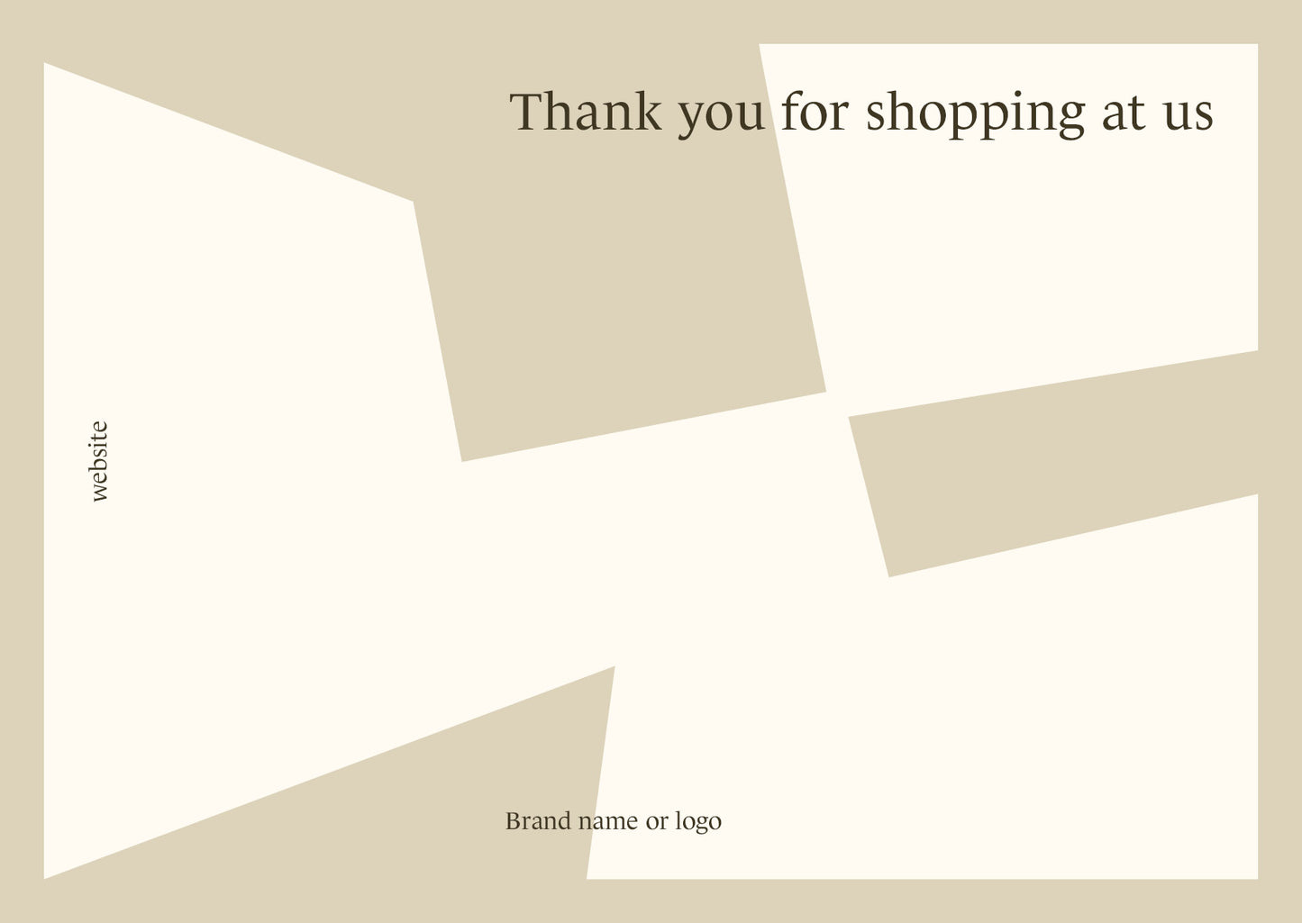 Thank You / Edgy Shape / A6 Flyer Template