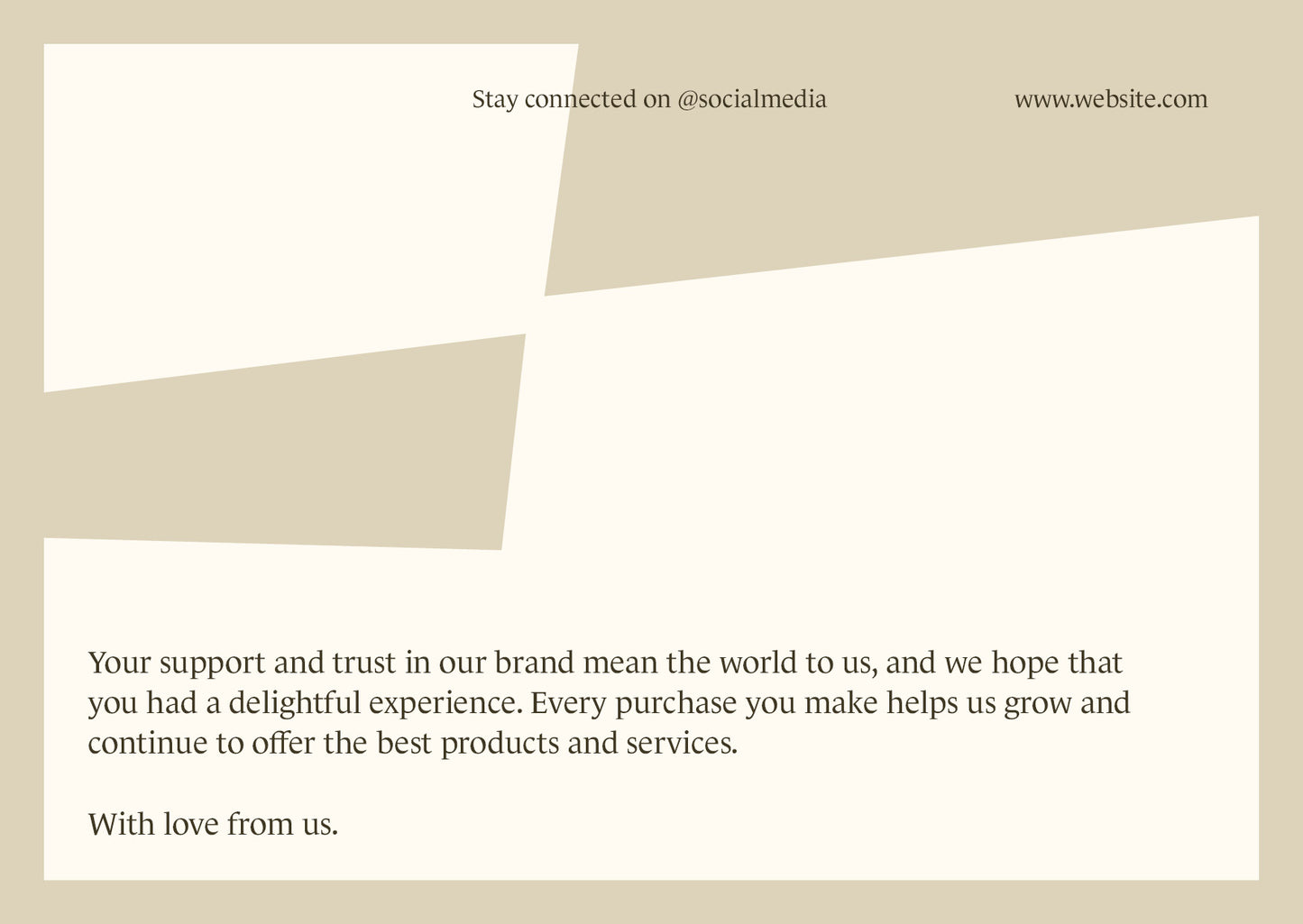 Thank You / Edgy Shape / A6 Flyer Template