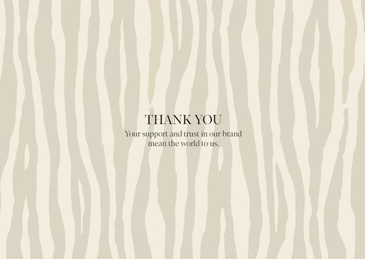 Thank You / Light Zebra Print / A6 Flyer Template