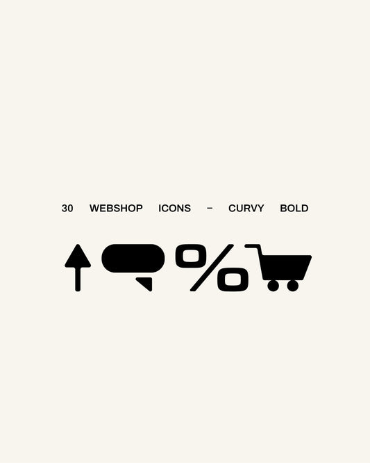 30 Webshop Icons – Curvy Bold Collection