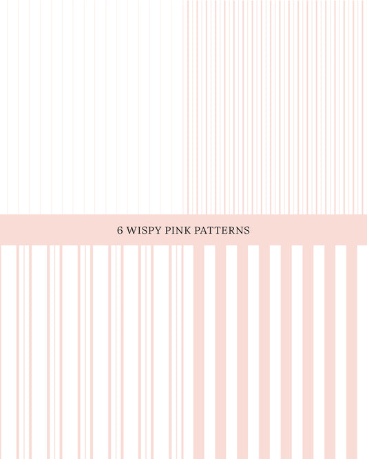 6 Wispy Pink Striped Patterns